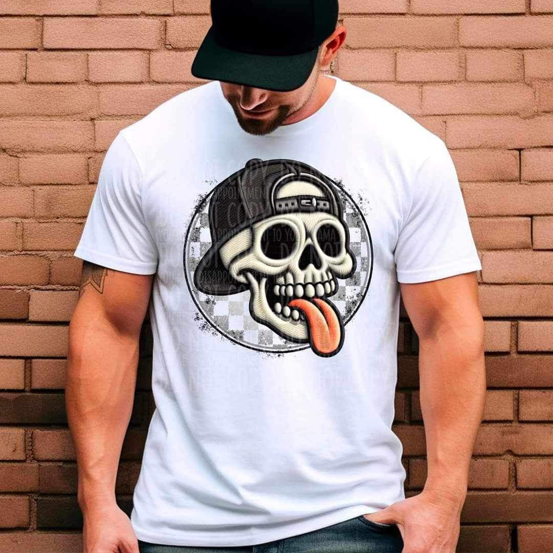 male skellie with hat 26666 DTF transfer