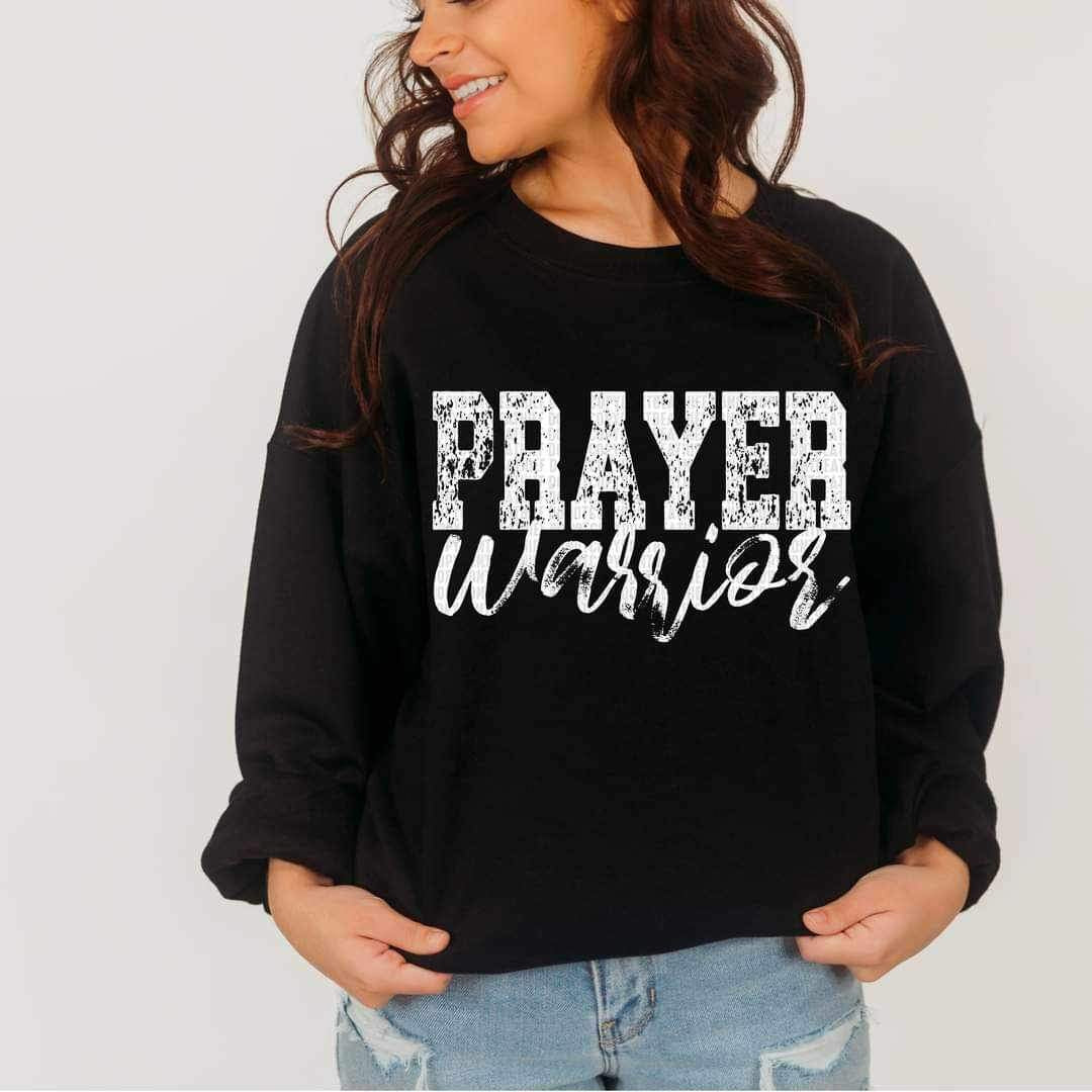 Prayer warrior WHITE 17037 DTF TRANSFER