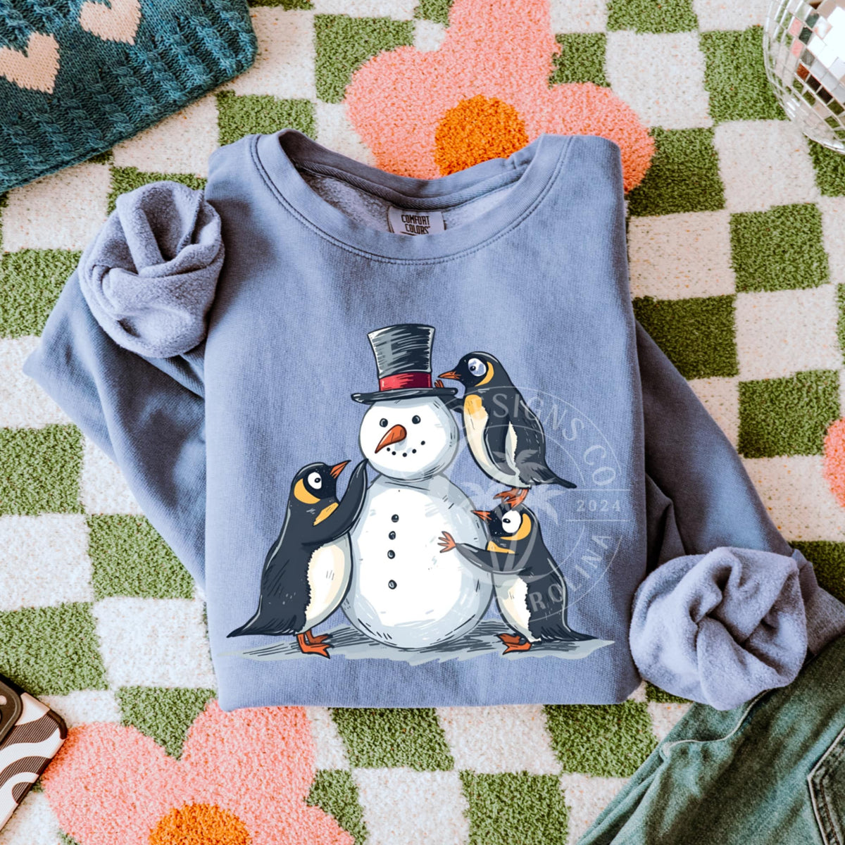Snowman and penguins (CSG) DTF transfer