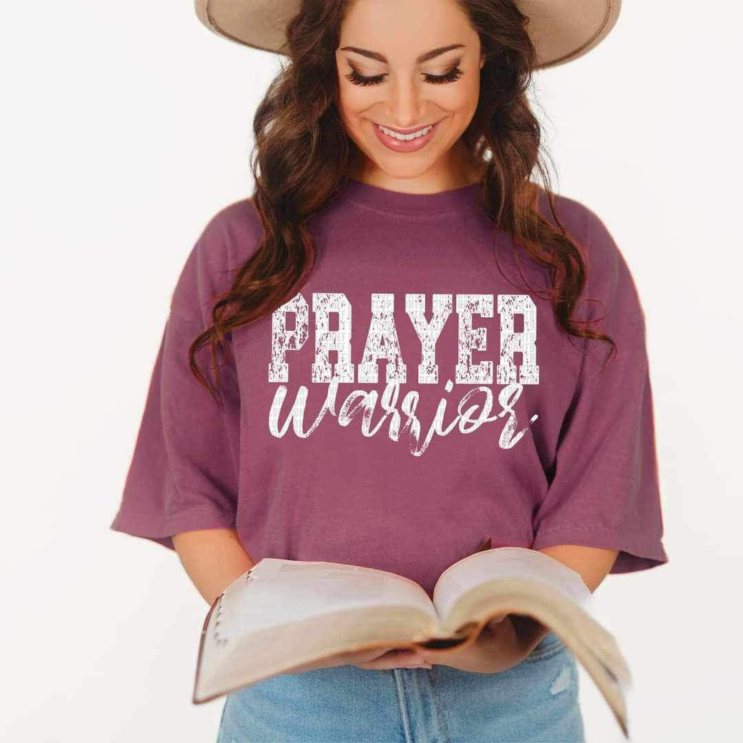 Prayer warrior WHITE 17037 DTF TRANSFER