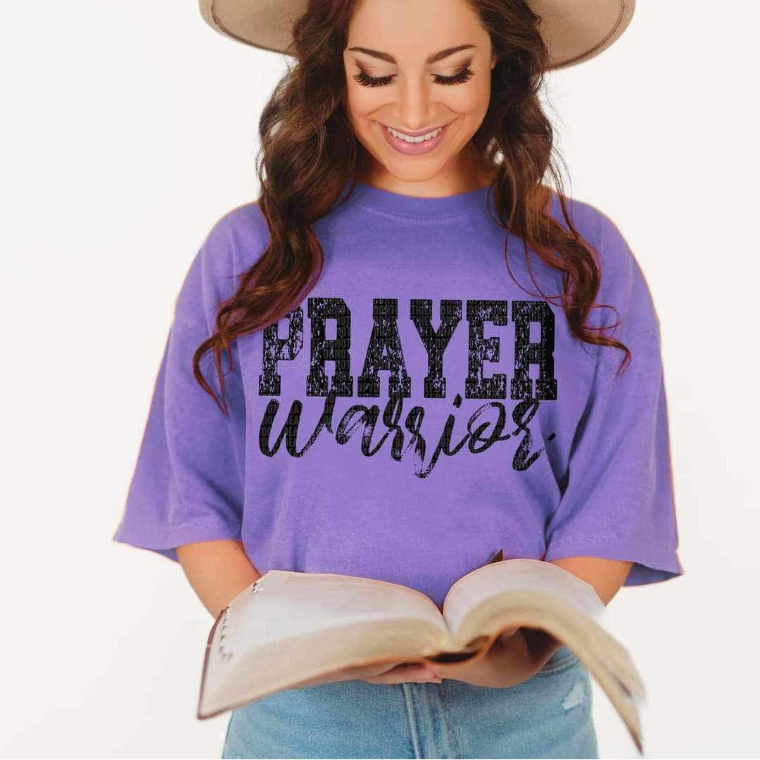 Prayer warrior BLACK 17036 DTF TRANSFER