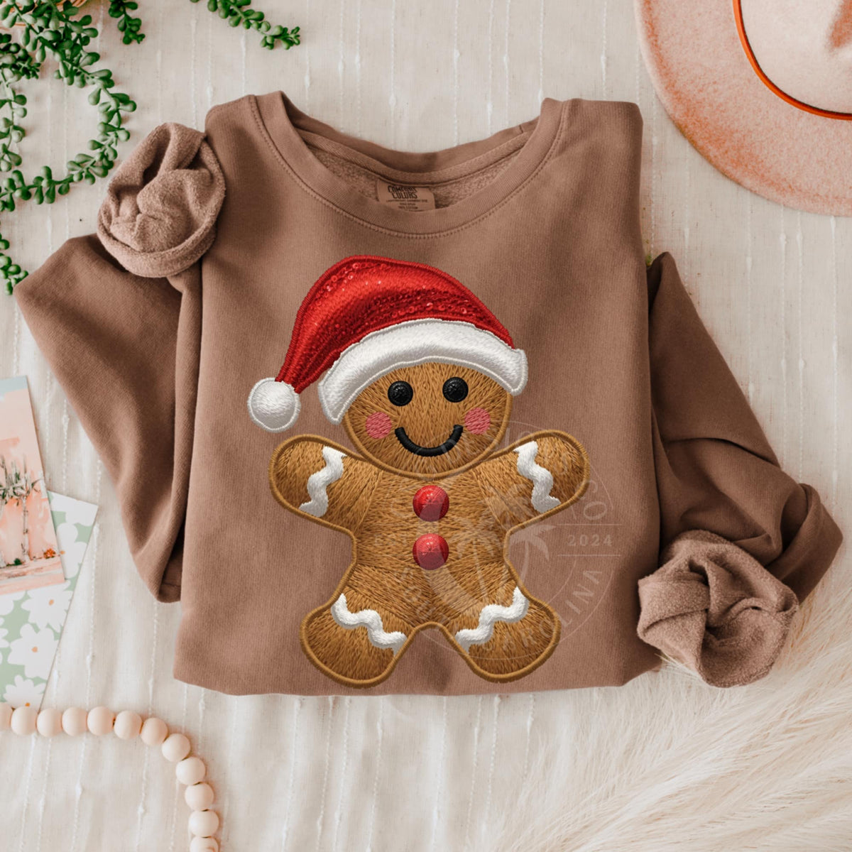 Faux Embroidery Gingerbread (CSG) DTF transfer