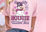 In my boujie winter era (snowman with purple font and winter wear) 17038 DTF TRANSFER