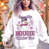 In my boujie winter era (snowman with purple font and winter wear) 17038 DTF TRANSFER