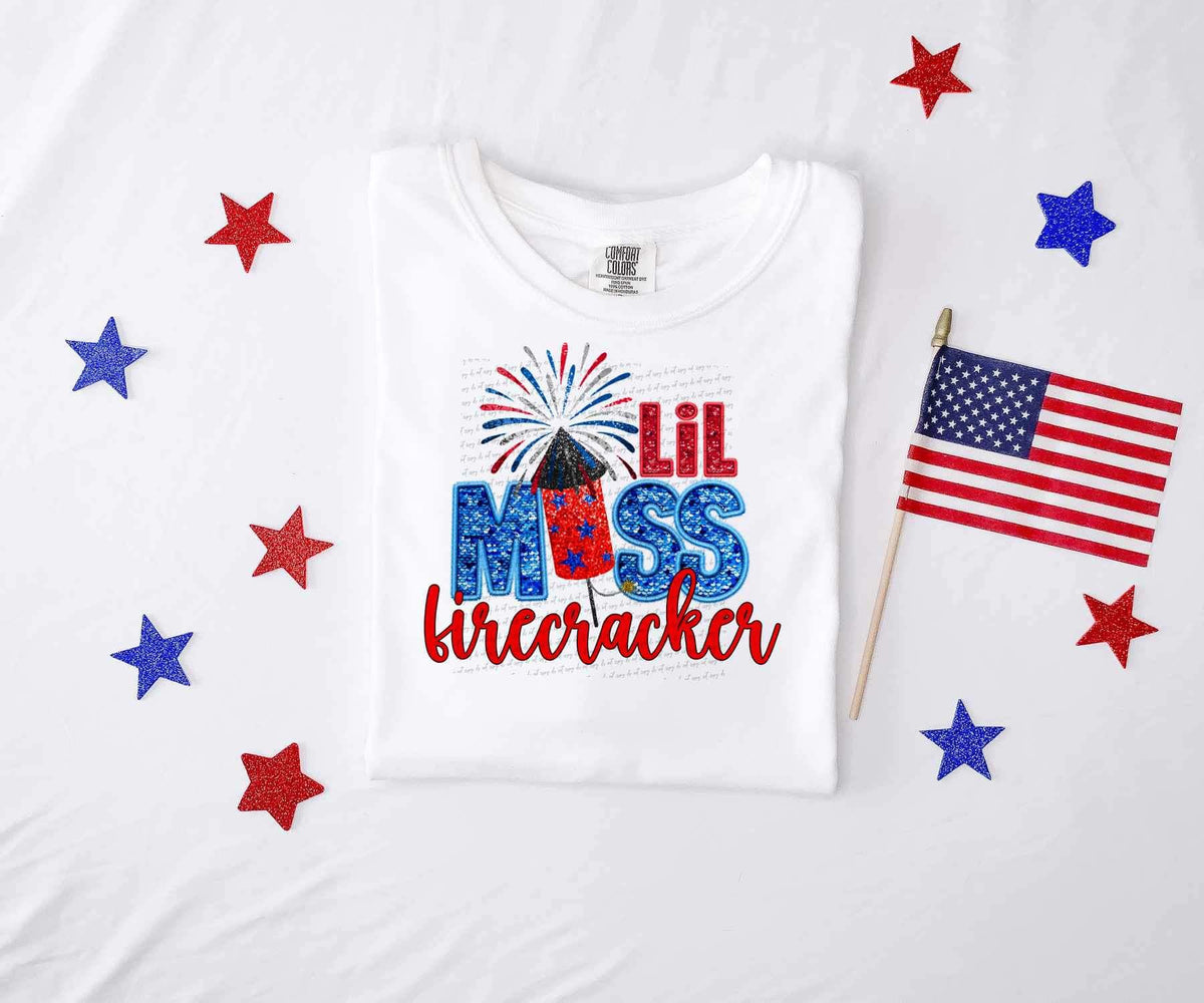 Lil miss firecracker 26726 DTF transfer