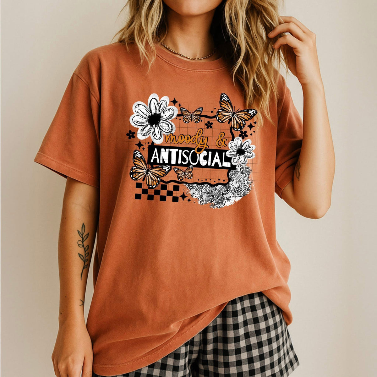 Moody and antisocial (black) (CSC) DTF Transfer