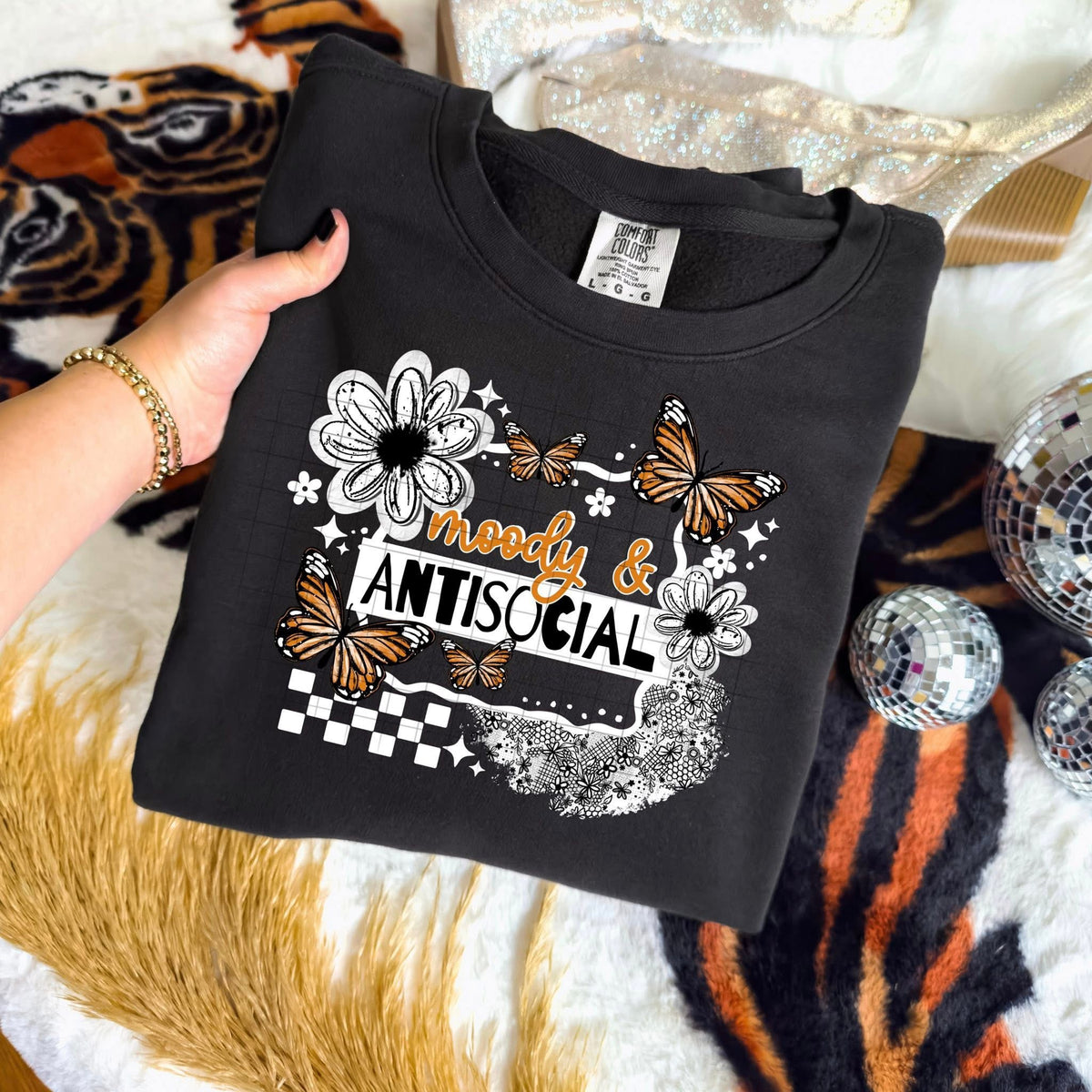 Moody and antisocial (white) (CSC) DTF Transfer