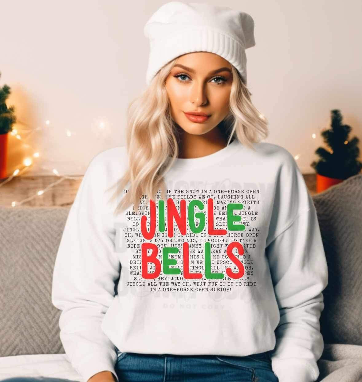 Jingle bells red and green (COR) 17062 DTF TRANSFER