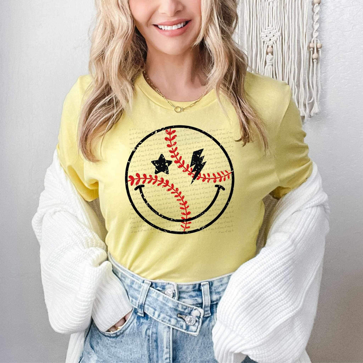 baseball smiley 26728 DTF transfer