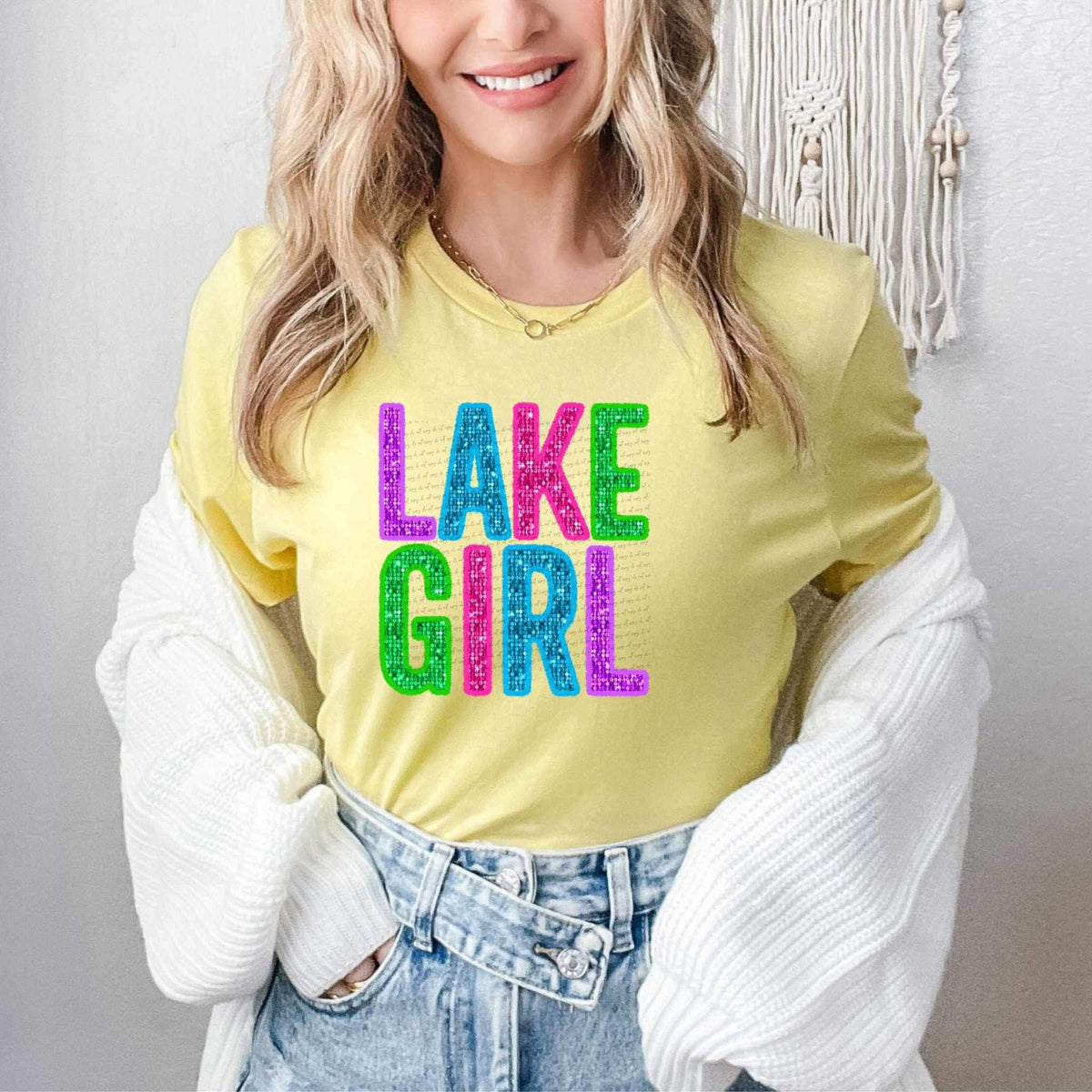 Lake girl sequin 26687 DTF transfer