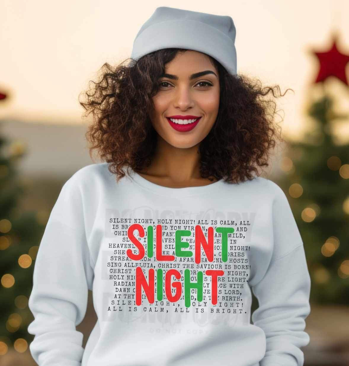 Silent night red and green (COR) 17060 DTF TRANSFER