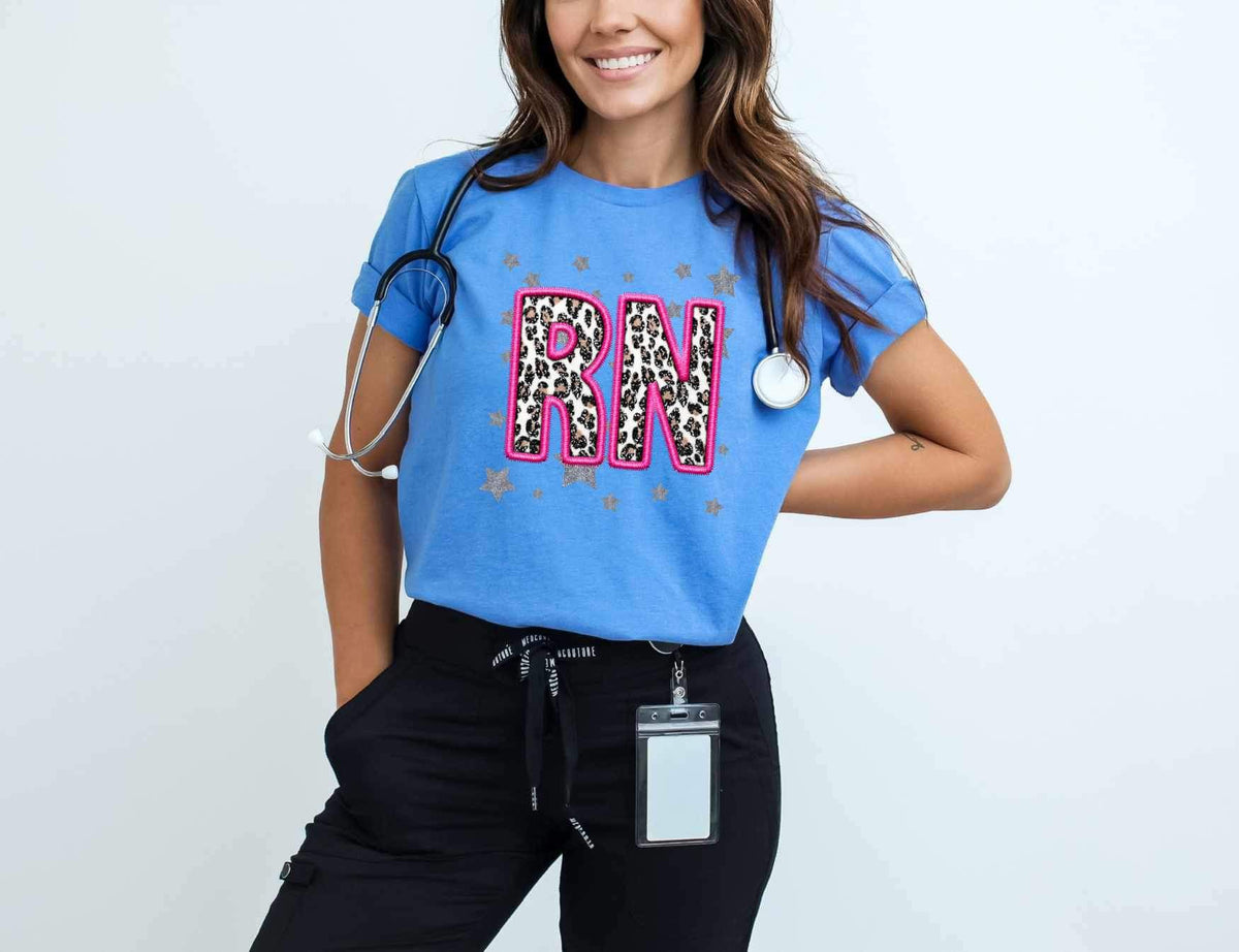 RN leopard filled pink outline 26745 DTF transfer