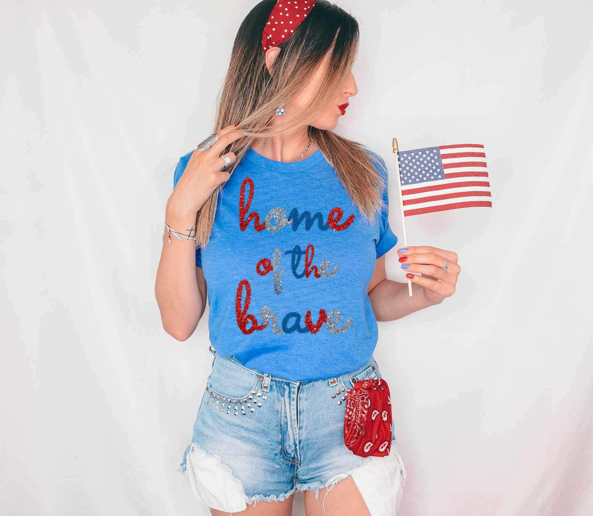 Home of the brave tinsel 26717 DTF transfer