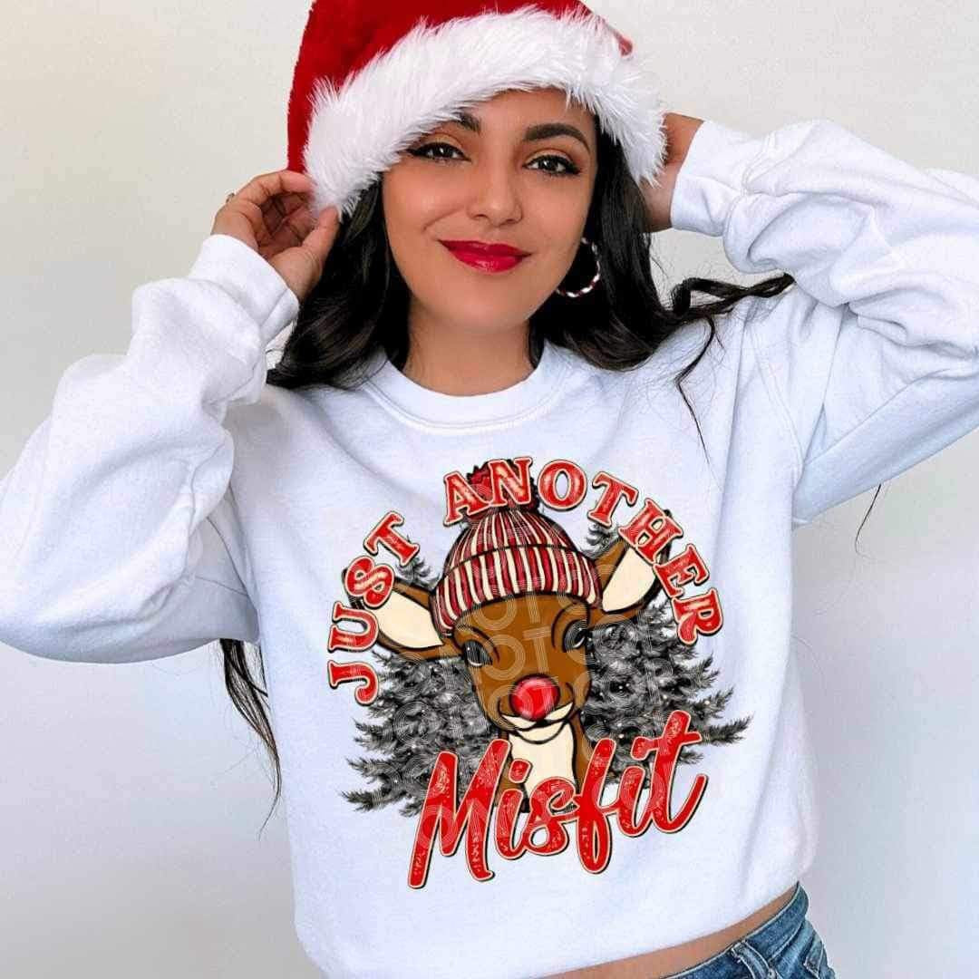 Just another misfit red nose reindeer 17078 DTF TRANSFER