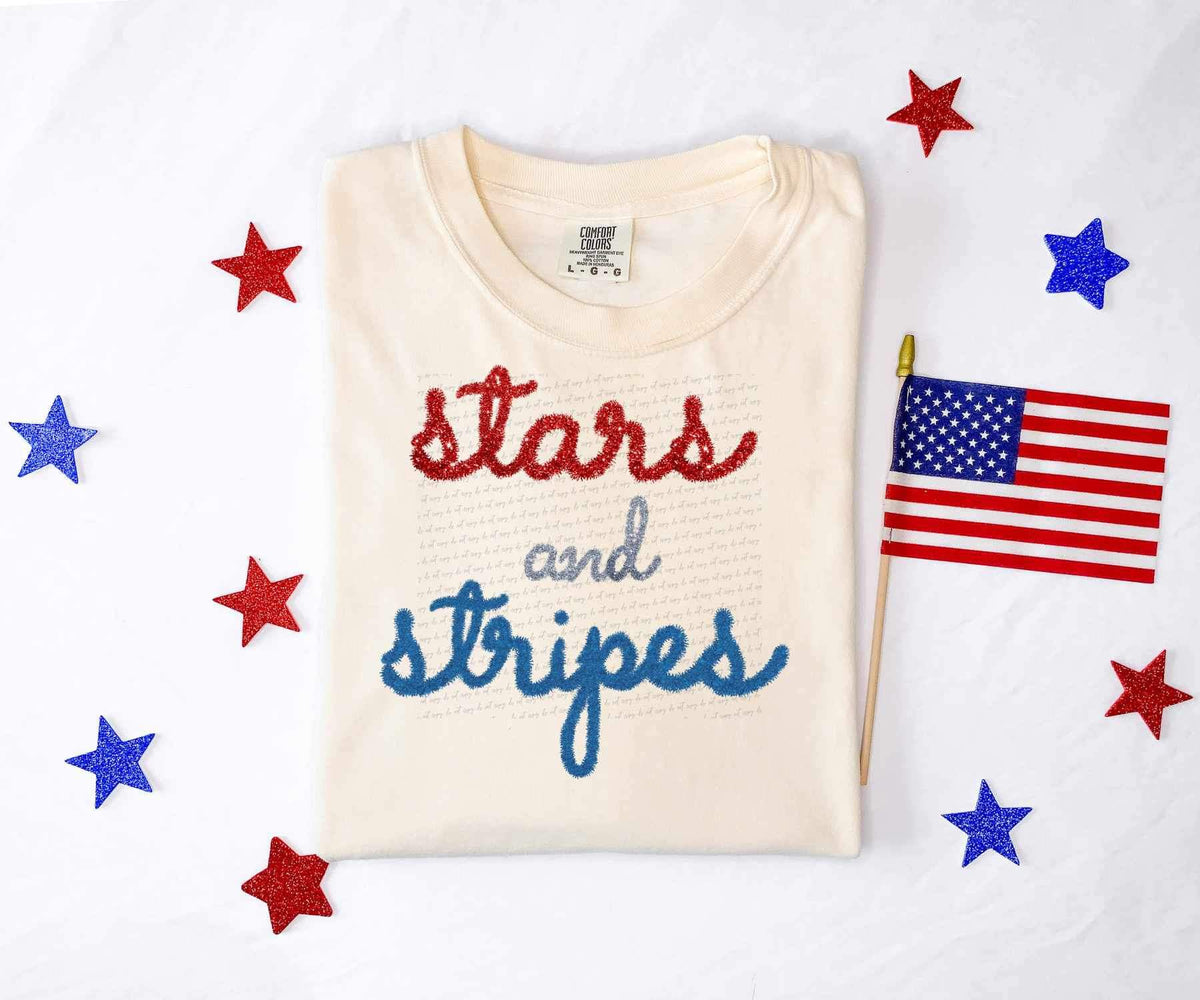 Stars and stripes tinsel 26713 DTF transfer