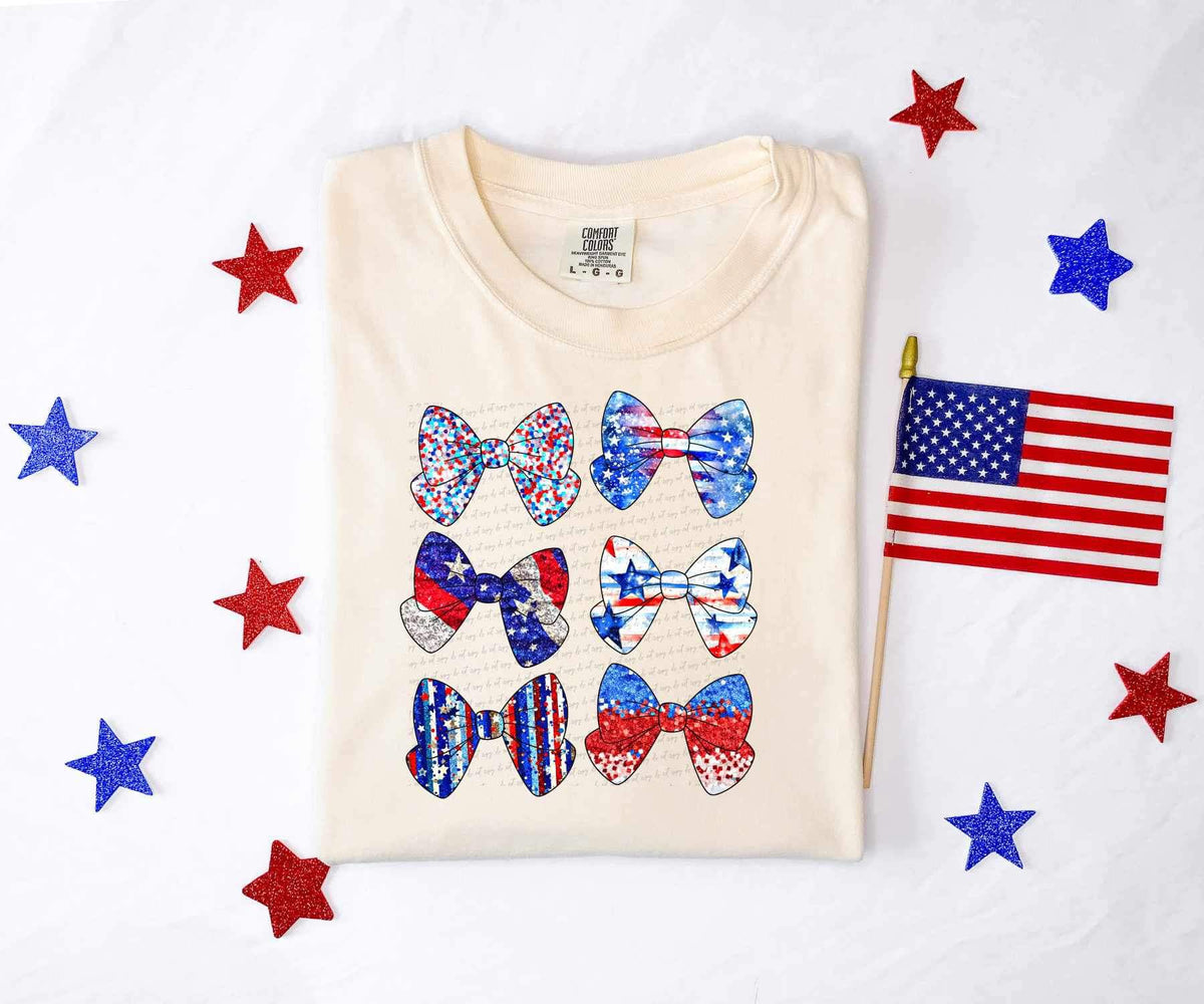 Patriotic bows 26704 DTF transfer