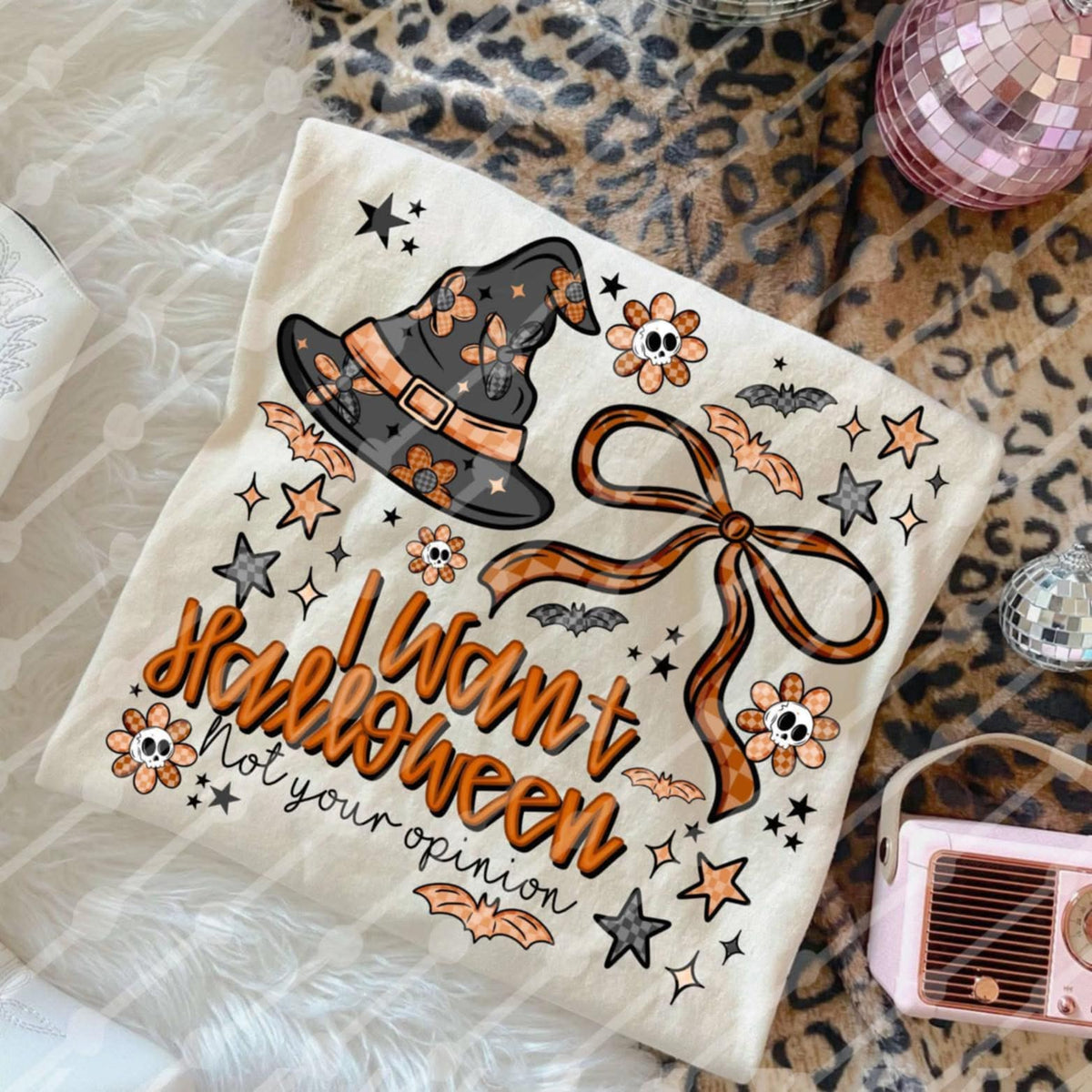 I want Halloween not your opinion checker JBD DTF transfer