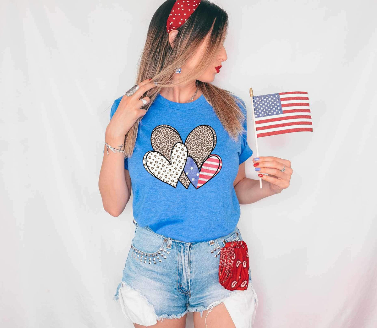 American trio hearts 26702 DTF transfer