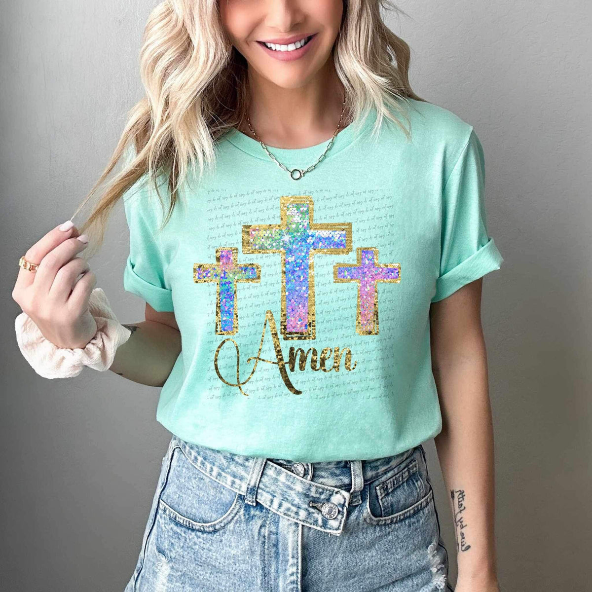 Amen trio crosses 26675 DTF transfer