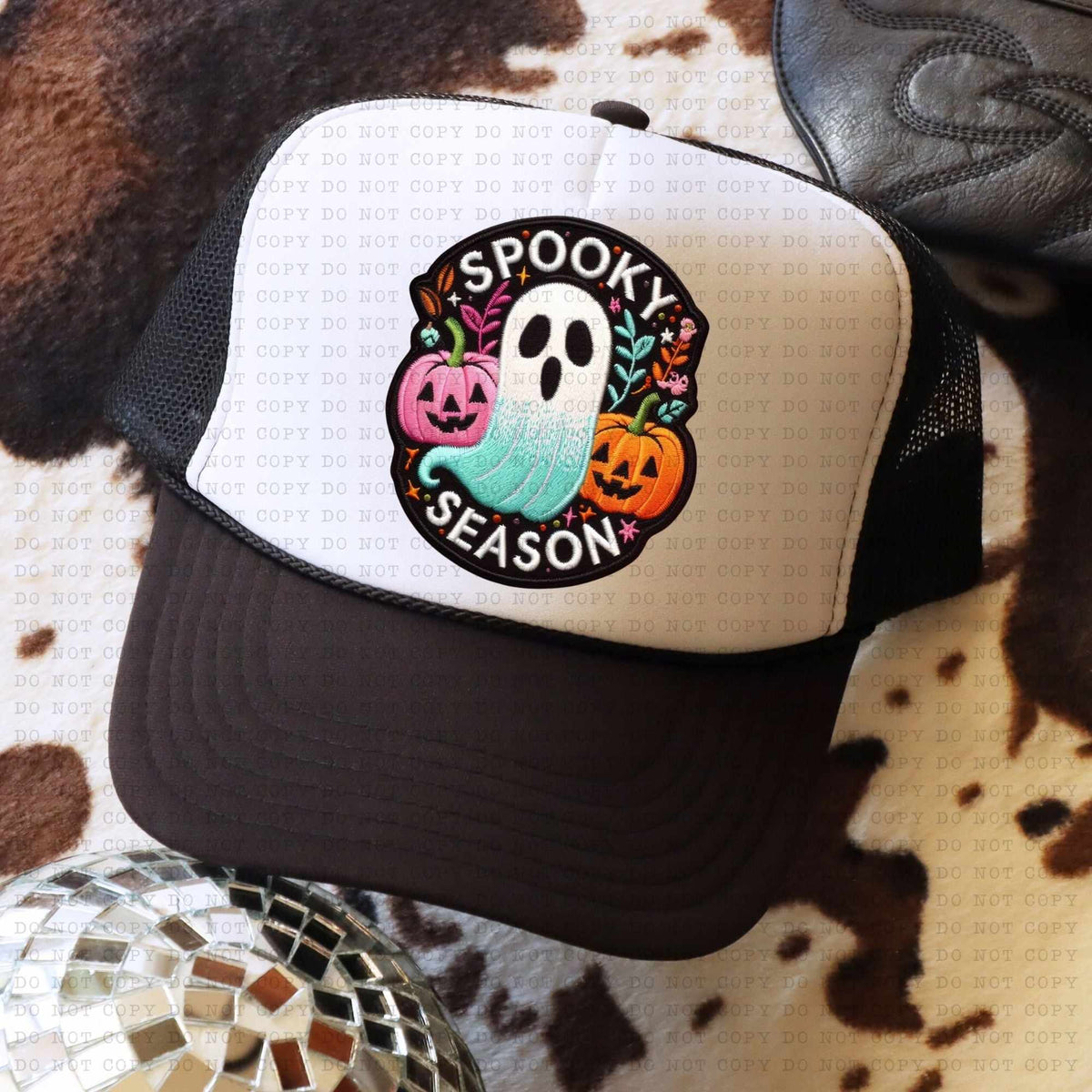 Spooky season ghost embroidery 36811 DTF transfer