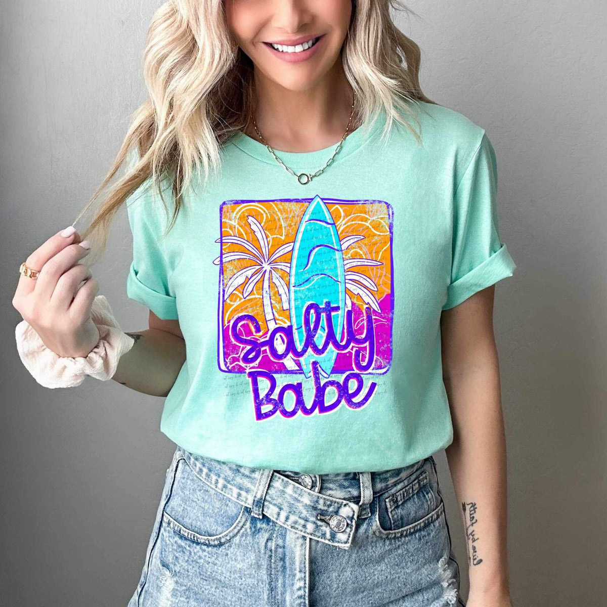 Salty babe surf board 26681 DTF transfer