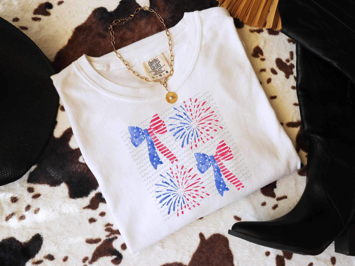 Patriotic bows and fireworks 26700 DTF transfer