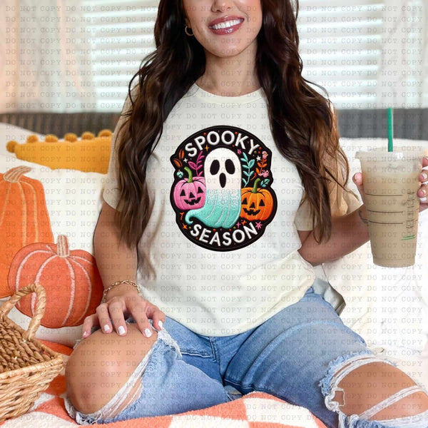 Spooky season ghost embroidery 36811 DTF transfer