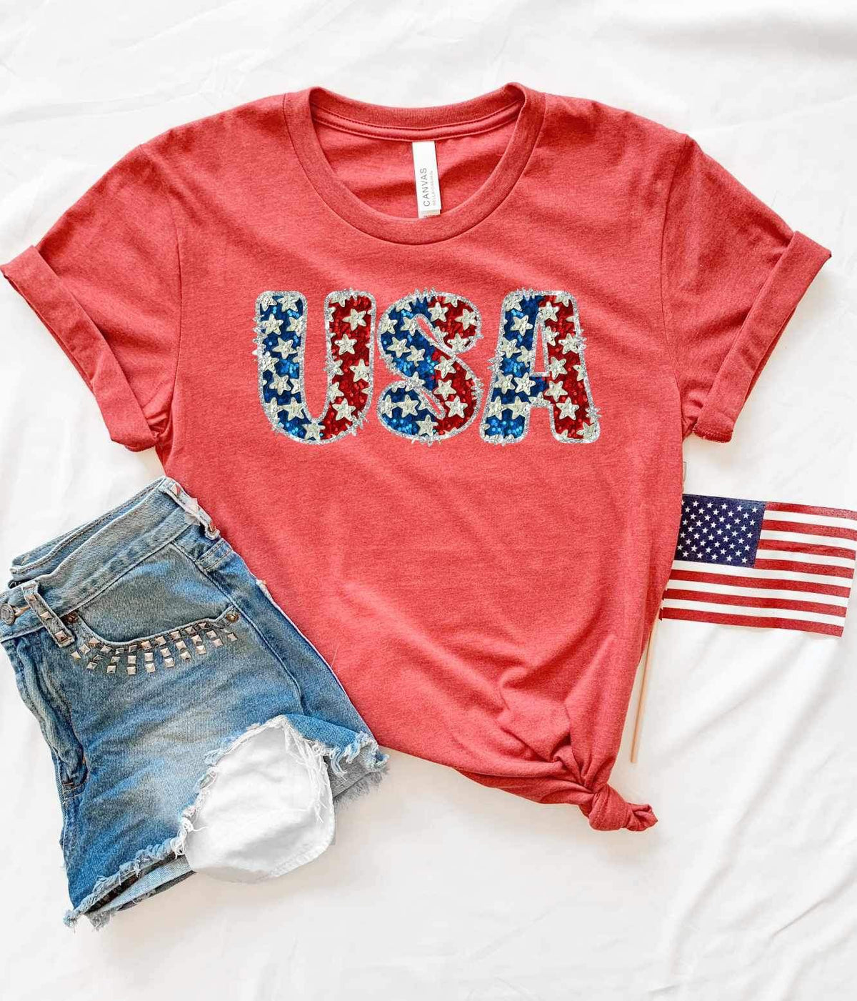 USA Red and blue with stars 26695 DTF transfer