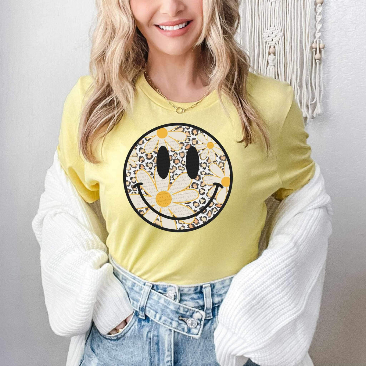 Daisy and leopard smiley 26679 DTF transfer