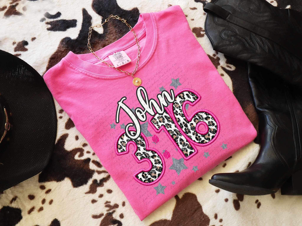 John 3:16 leopard 26674 DTF transfer