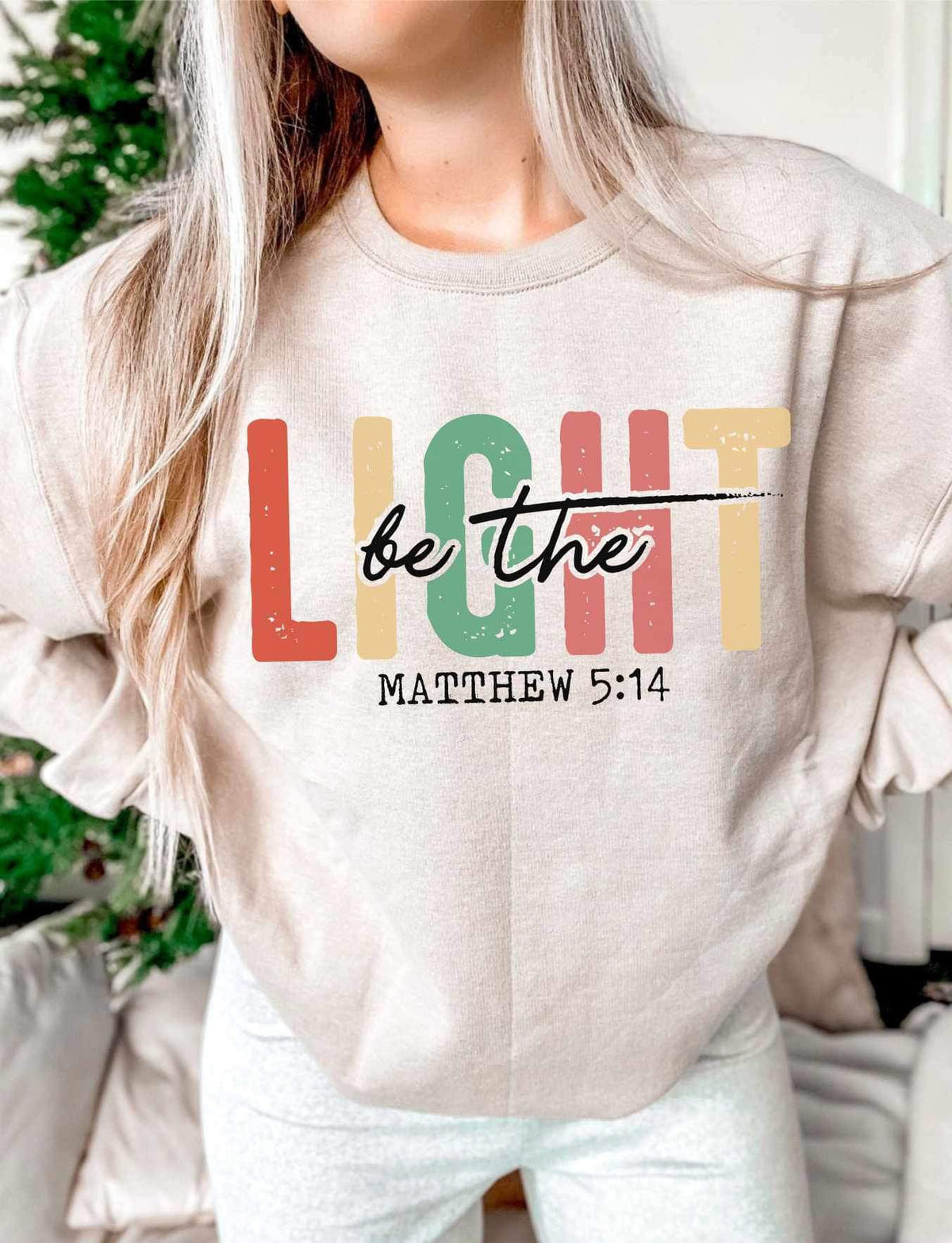 Be the light Matthew 5:14 muted colors 14982 DTF transfer