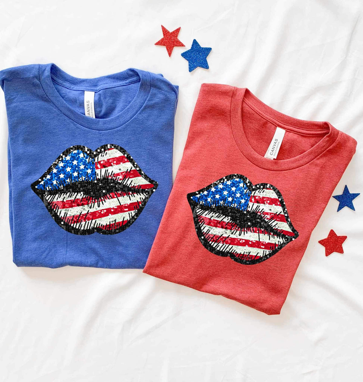 Flag filled lips 26691 DTF transfer