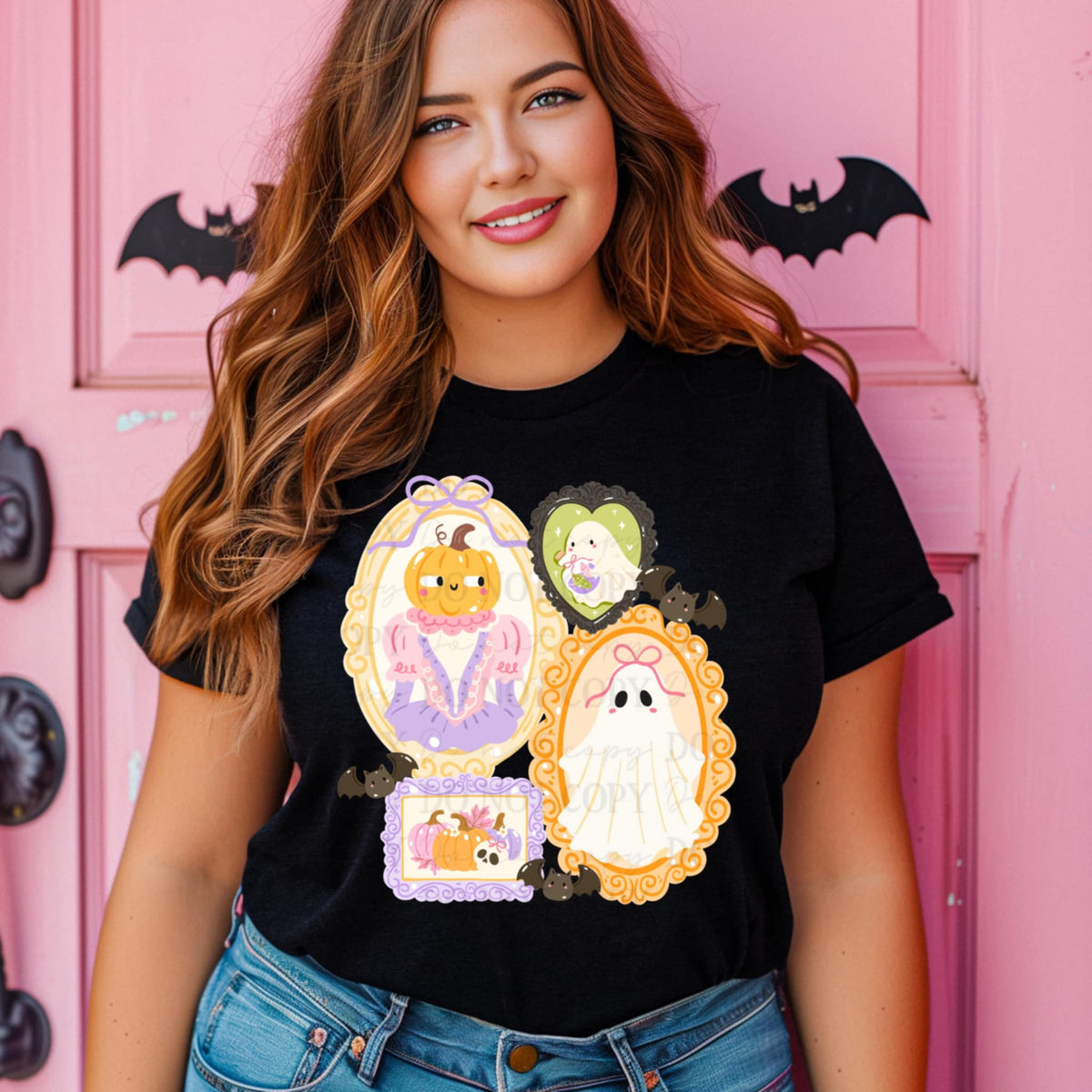 Pastel Mirror Frames with ghost ABD DTF transfer