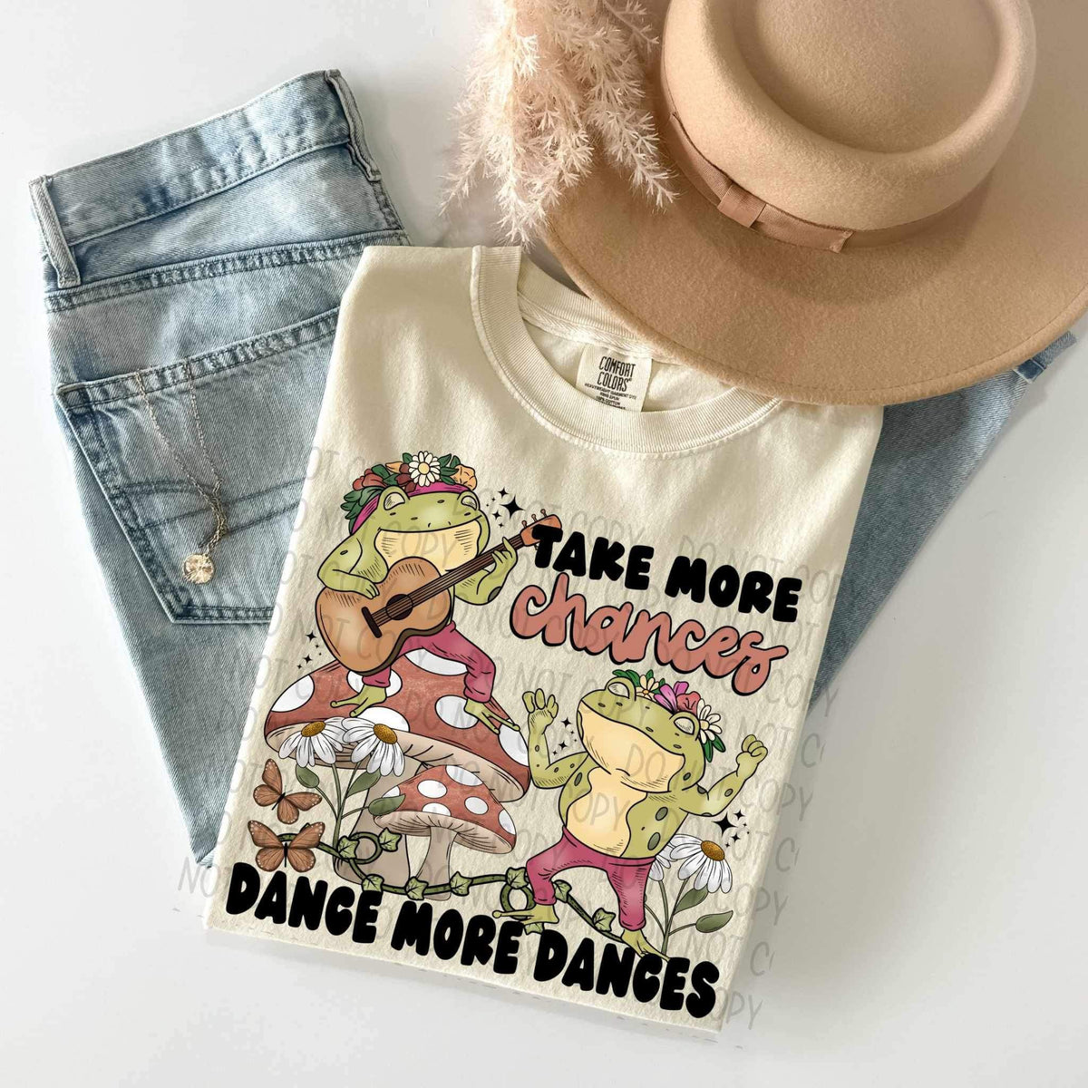 Take more chances dance more dances frogs (SWD) 26783 DTF transfer