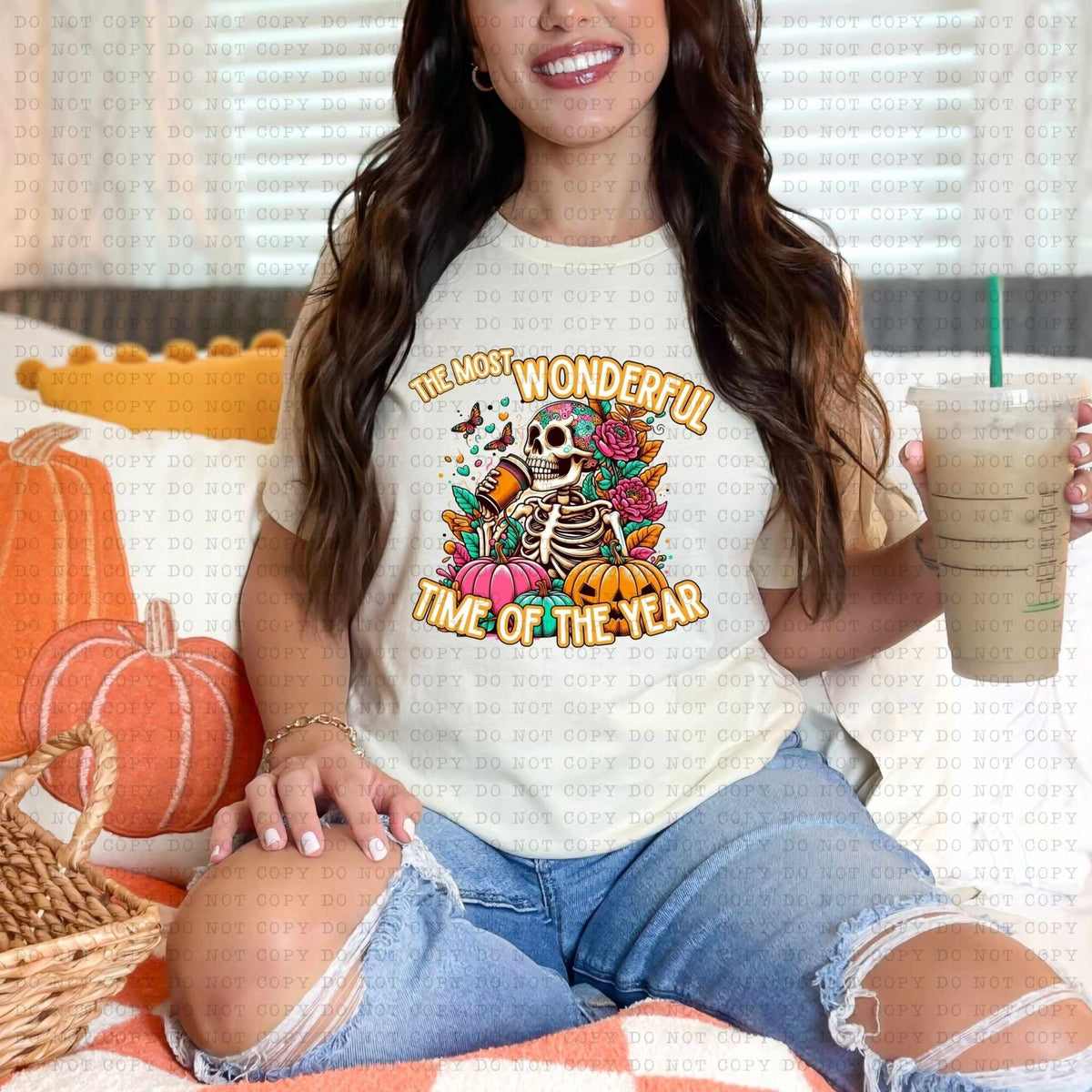 The most wonderful time of the year fall skellie 36780 DTF transfer