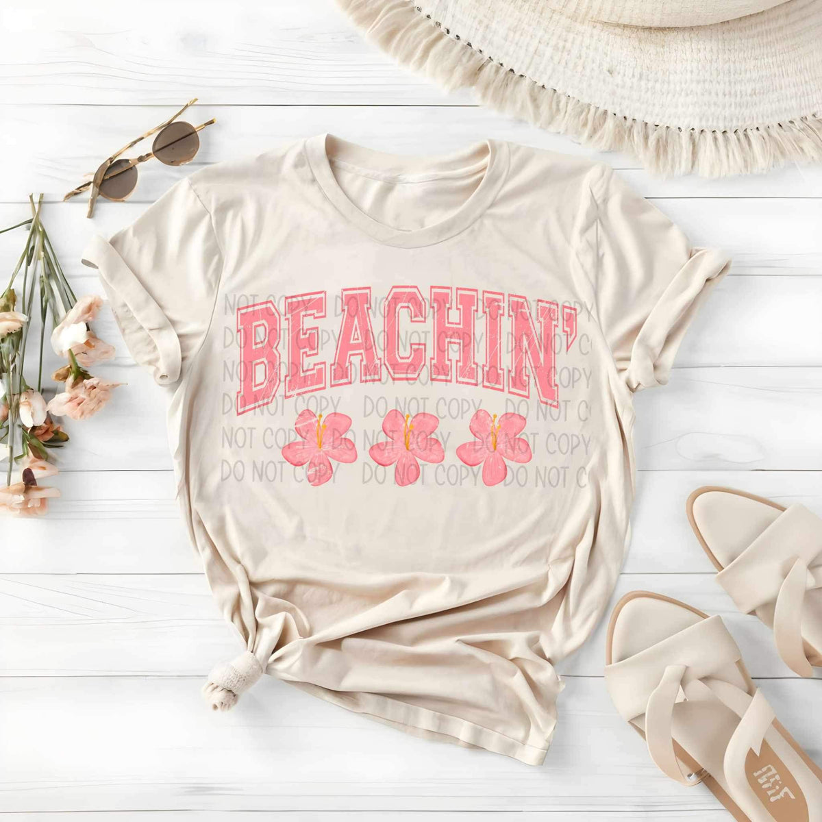 Beachin pink (SWD) 26748 DTF transfer