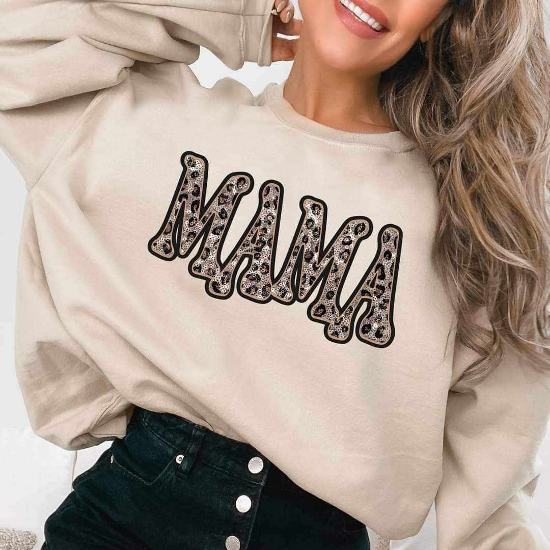 Mama sequin leopard 17151 DTF TRANSFER