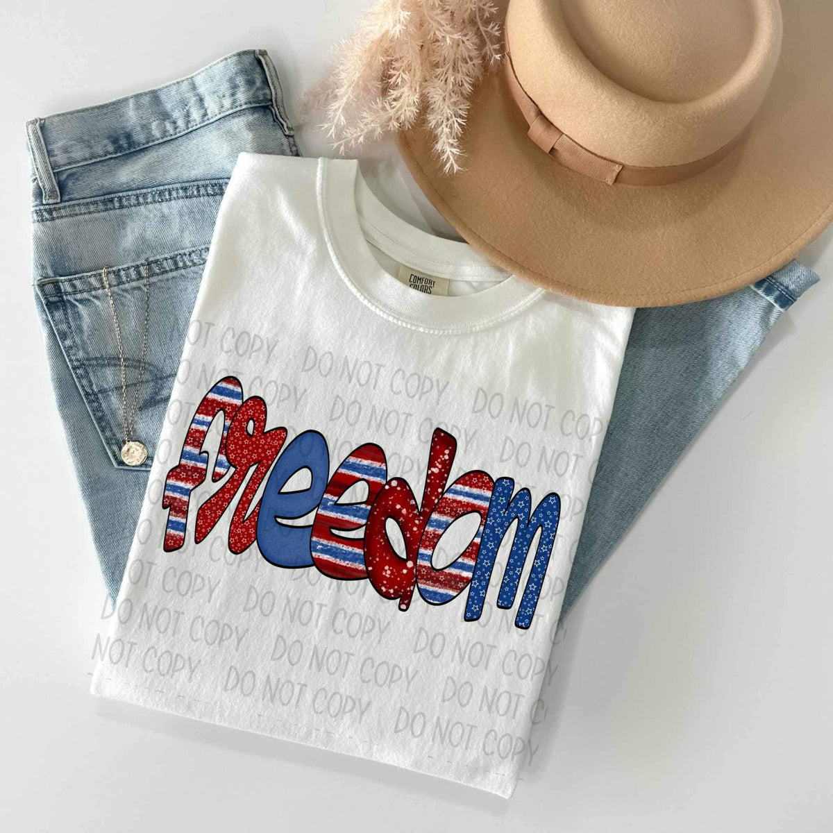 Freedom patterned font (SWD) 26764 DTF transfer