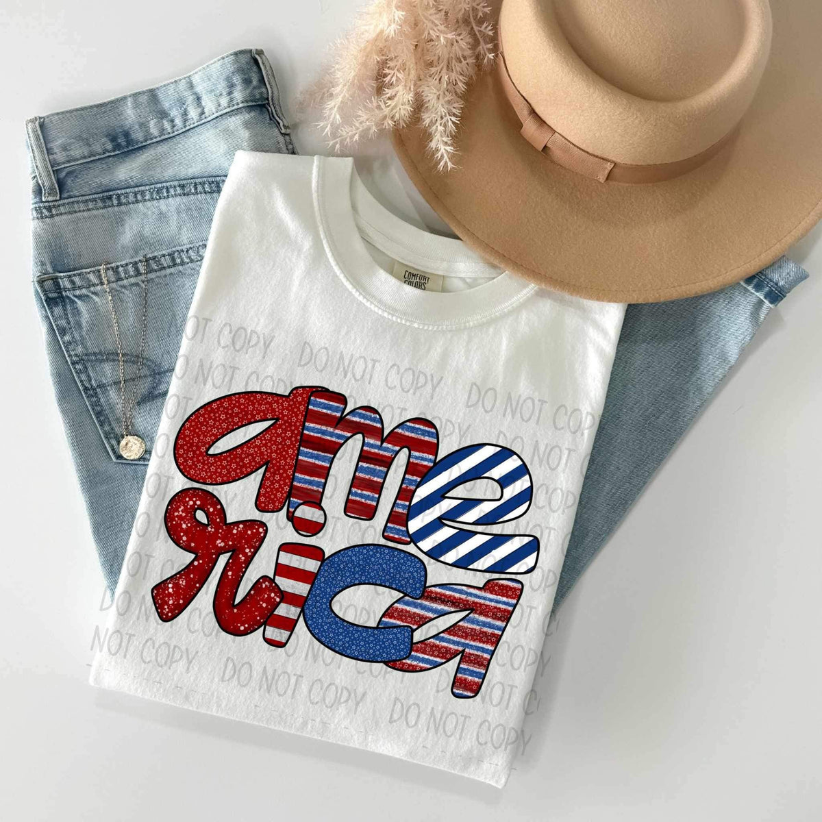 America patterned font (SWD) 26763 DTF transfer