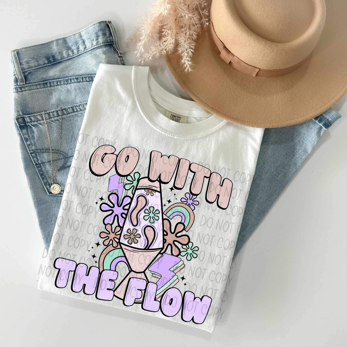 Go with the flow lava lamp (SWD) 26778 DTF transfer