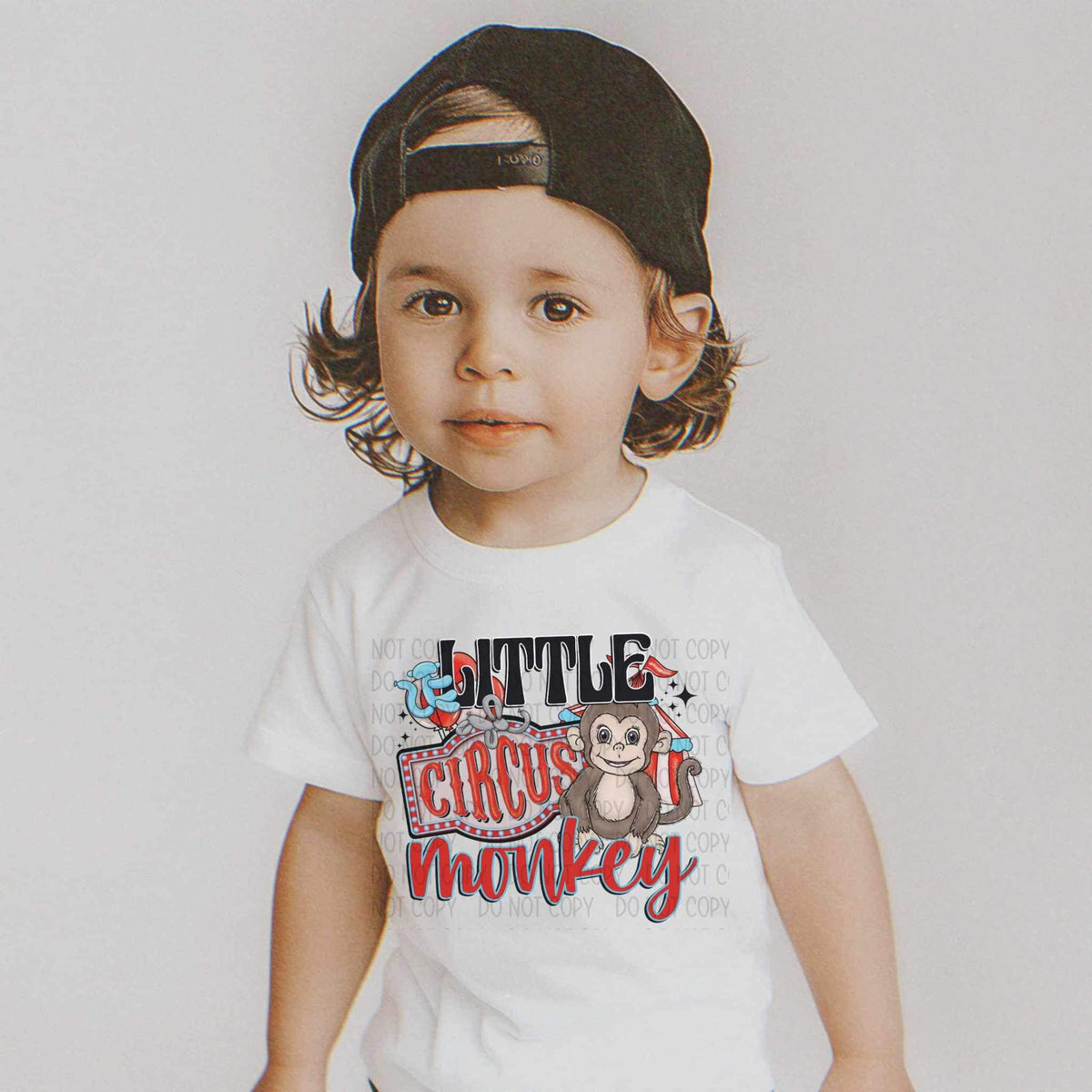 Little circus monkey RED (SWD) 26768 DTF transfer