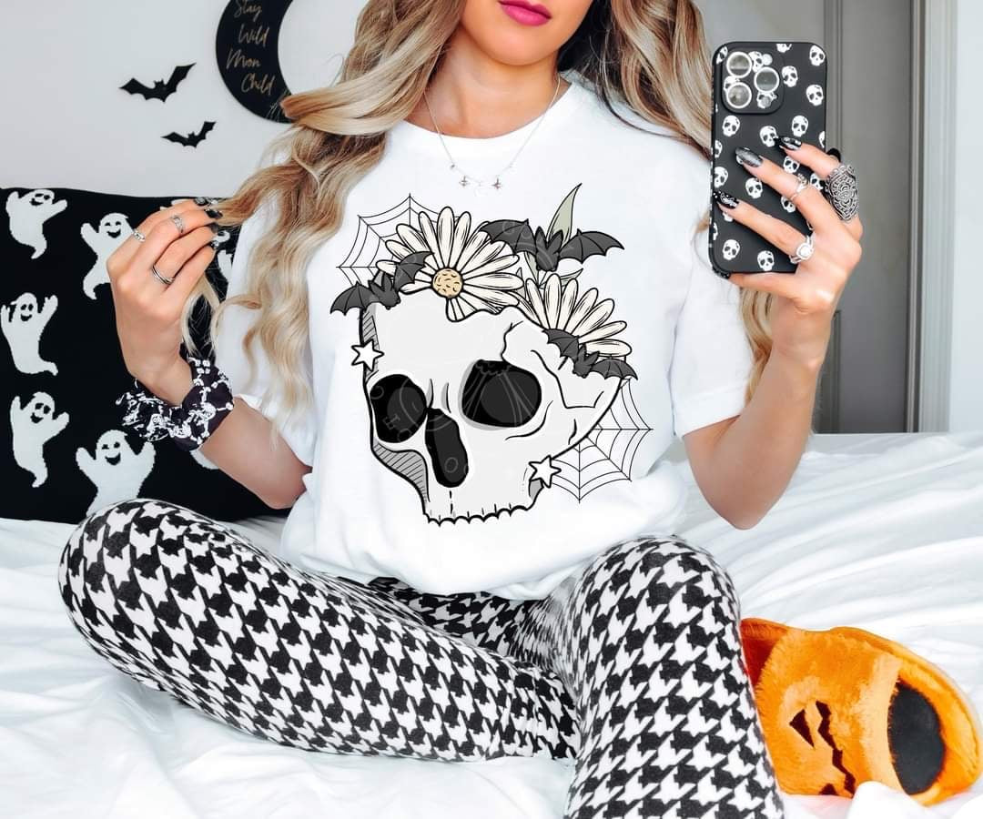 Spooky skull (LYTTLE) 36848 DTF transfer