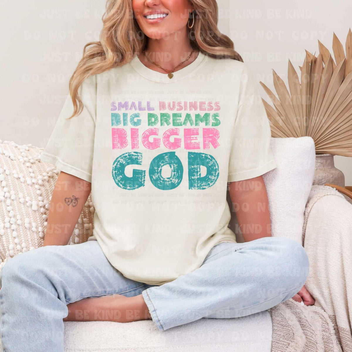 Small business big dreams bigger god (VLB) 87422 DTF transfer