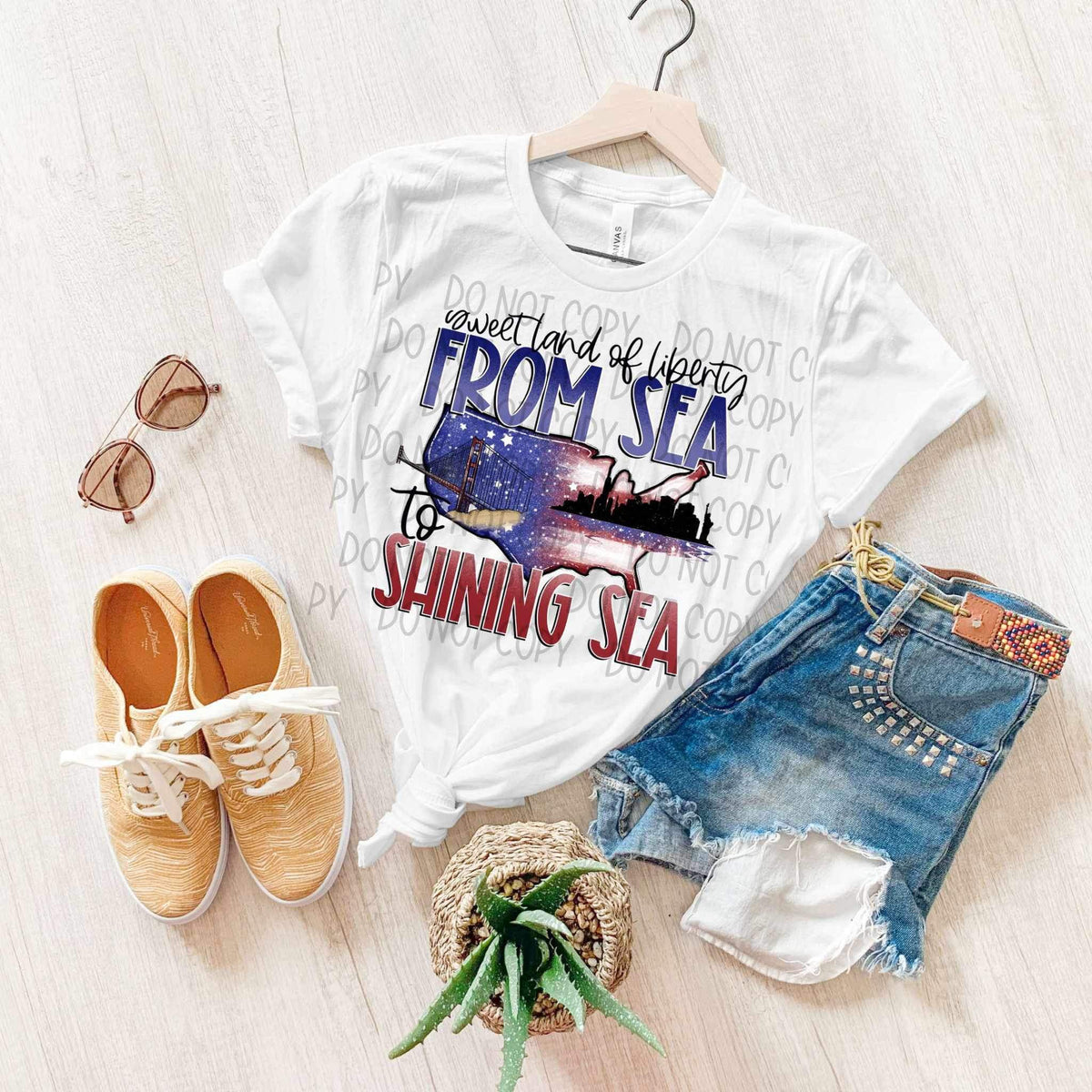 Sweet land of liberty from sea to shining sea (SWD) 26759 DTF transfer