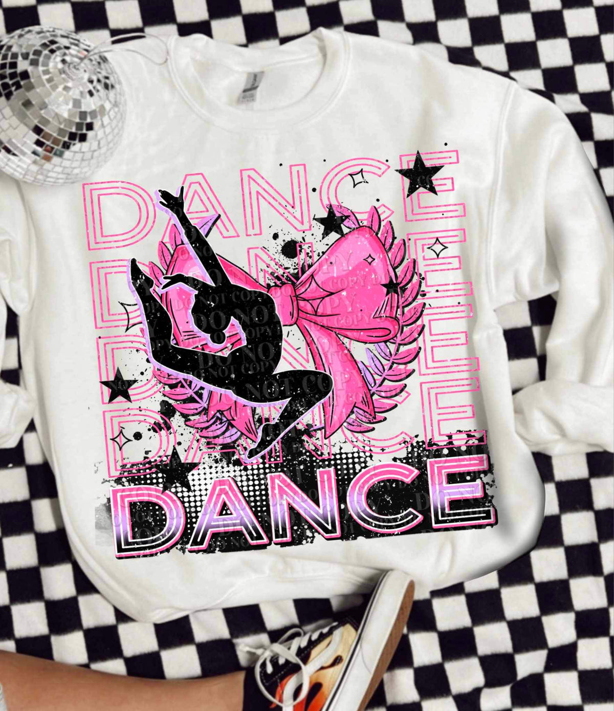 Dance stacked pink (AG) 26792 DTF transfer