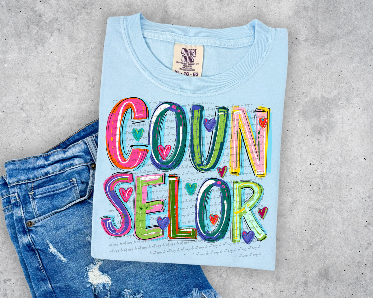 Counselor hearts cherry 30932 DTF transfers