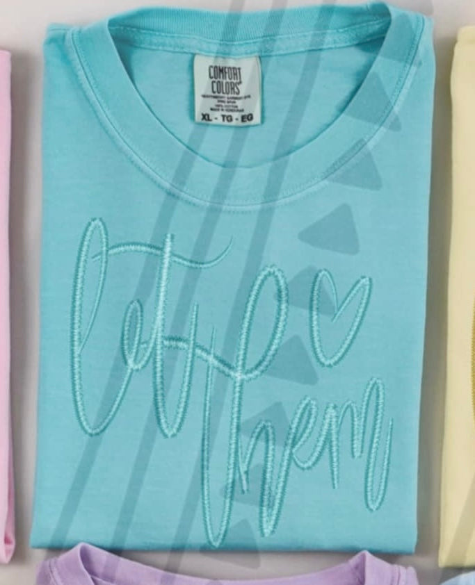 Let them teal font (TGG) 96064 DTF transfer