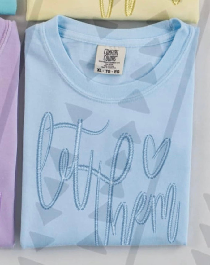 Let them blue font (TGG) 96068 DTF transfer