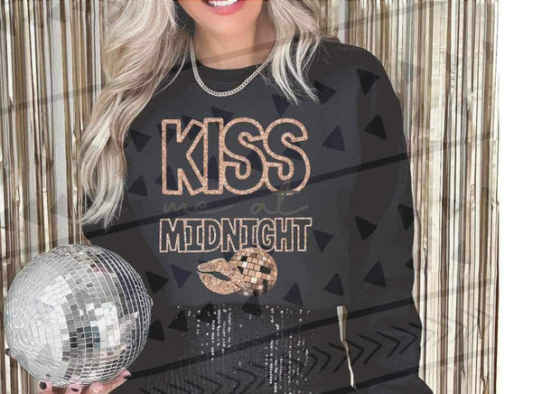 Kiss me at midnight lips and mirrorball 17159 DTF TRANSFER
