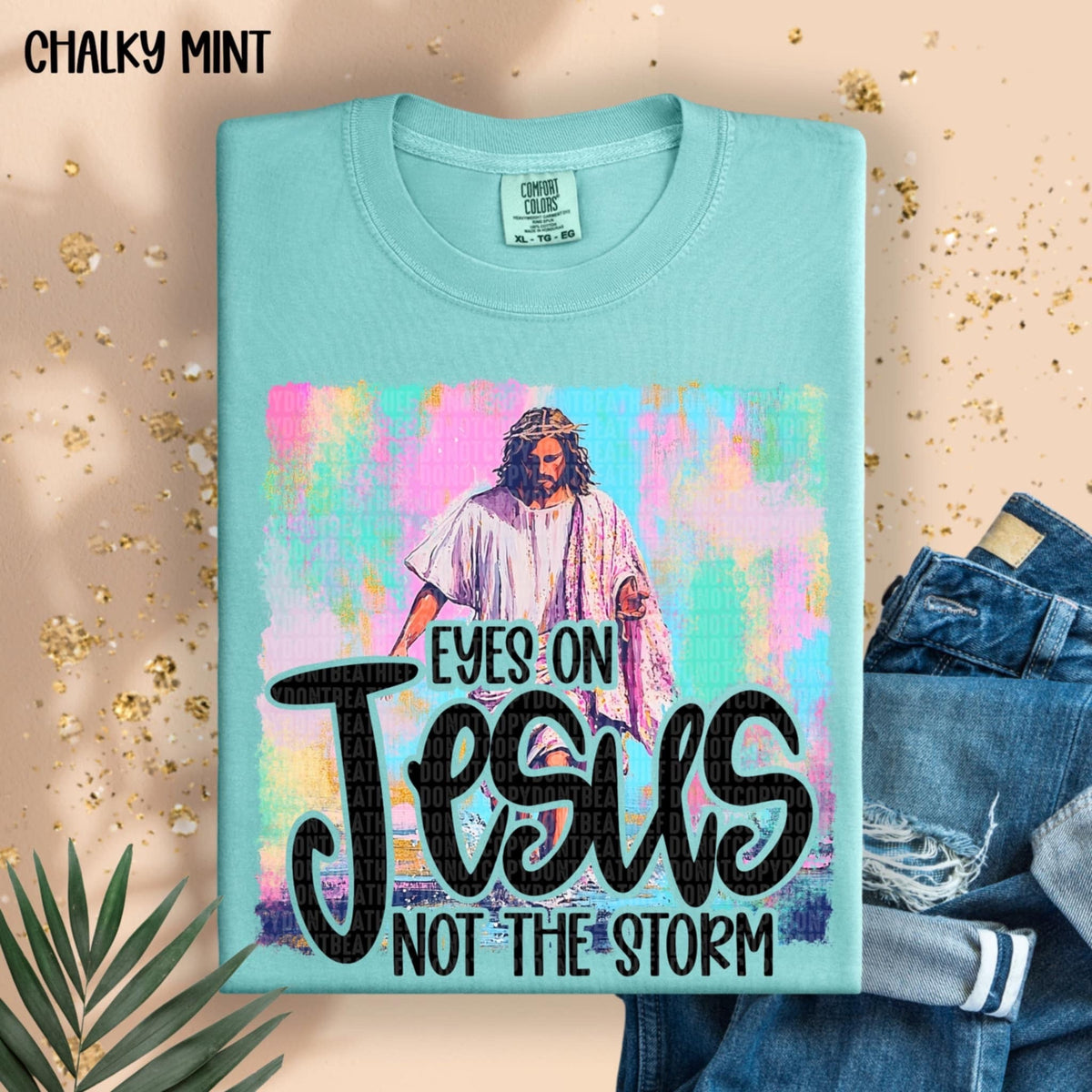 Eyes on jesus not the storm (SDD) 95649 DTF transfer